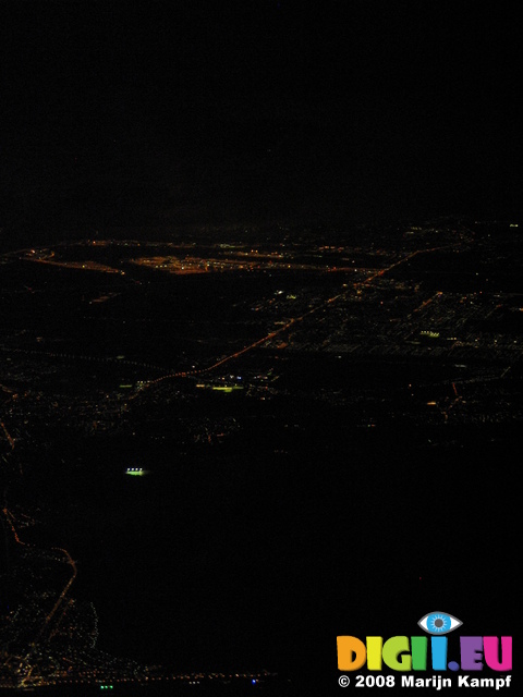 28446 Night time Netherlands from the air